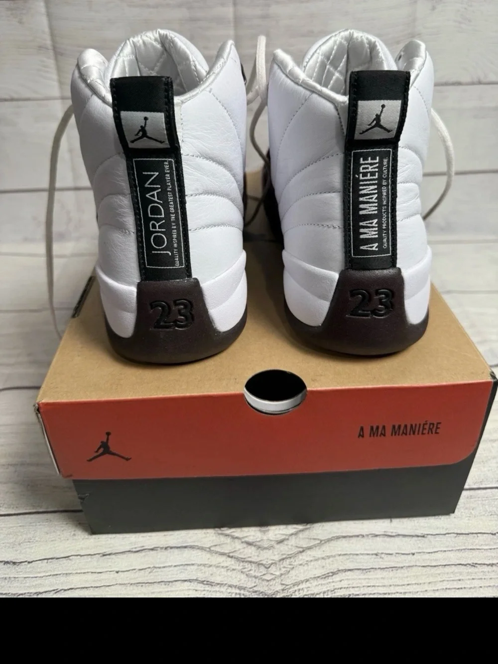 Air Jordan 12 Retro SP A Ma Maniére White Burgundy Size 11W / 9.5M DV6989-100